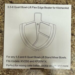 KitchenAid White Flex Edge Beater for Stand Mixer